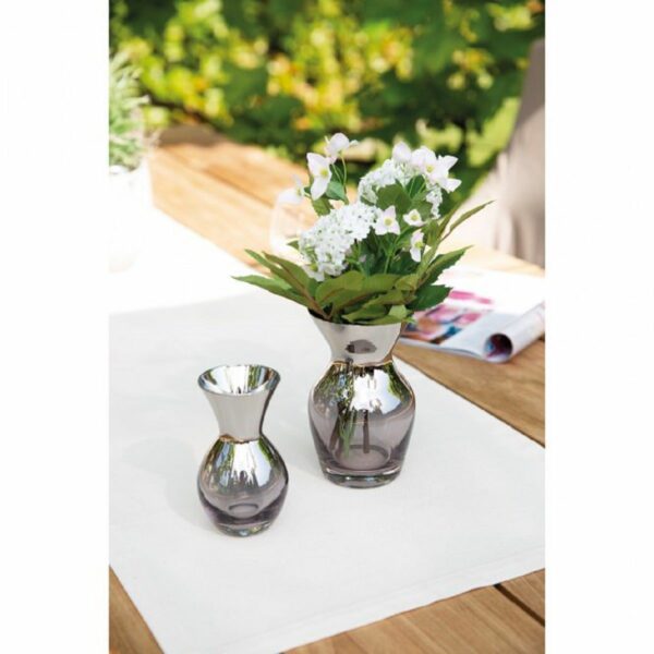 Vase „Lee und Penny", aus Glas - mundgeblasen, silberfarben / grau, von Fink (unterschiedliche Größen) 1