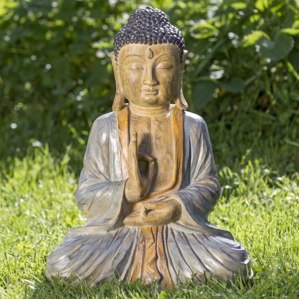 Dekofigur Buddha „Beluga“, outdoorgeeignet, 35x20x50cm, von Boltze 3