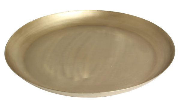 Dekoteller „Cassani“, antikgoldfarben, Aluminium, Durchmesser 50cm, von Kaheku 1