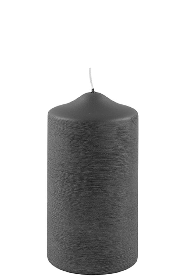 Candle, Stumpenkerze, gebürstet, Höhe 15cm, von Fink (verschiedene Farben) 4