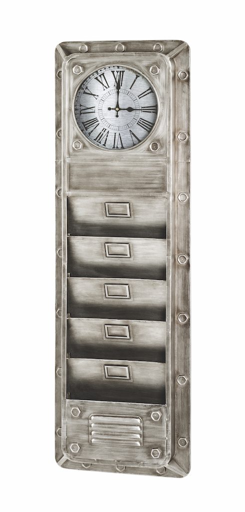 Memoboard "Pipe", integrierter Uhr, anthrazit, Glas, Metall, H1,25m, von HAKU 1