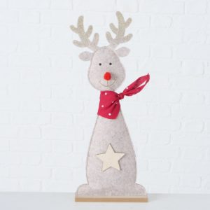 Weihnachtsfigur Hirsch „Tamro“, Holz und Filz, Höhe 51cm, von Boltze 11