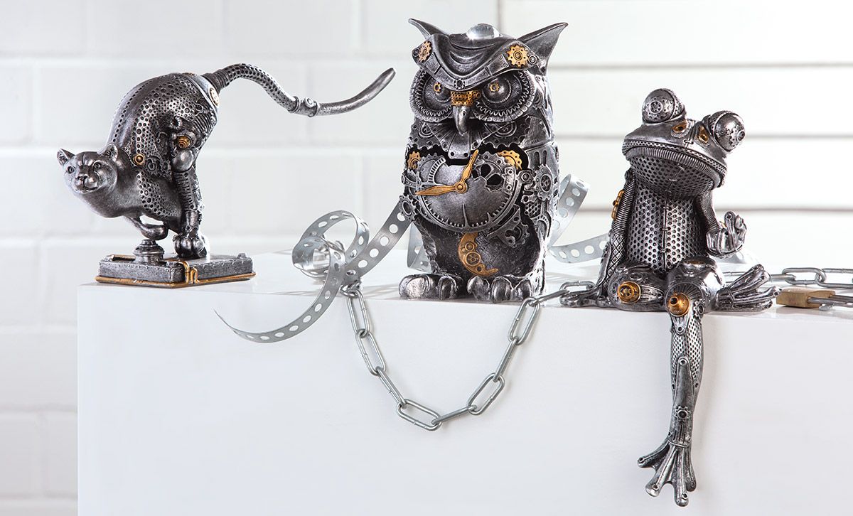 „Steampunk Frog“, von Skulptur Gilde Kantensitzer, Poly