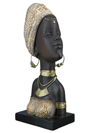 Poly Lady „Zola" mit Kopftuch, 2er Set, Polyresin, von Gilde, 9x19x30cm / 10,5x22x38cm 12