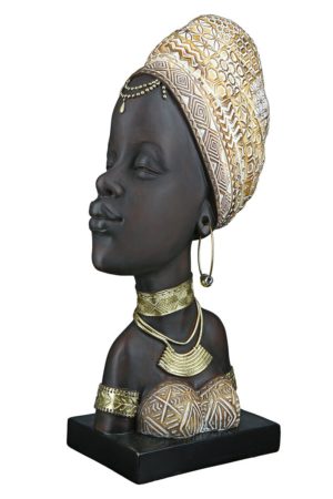 Poly Lady „Zola" mit Kopftuch, 2er Set, Polyresin, von Gilde, 9x19x30cm / 10,5x22x38cm 15