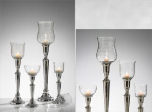 Leuchteraufsatz „Dona“, Ranke, klar, aus Glas, D 14cm, Höhe 20cm, von Kaheku 3