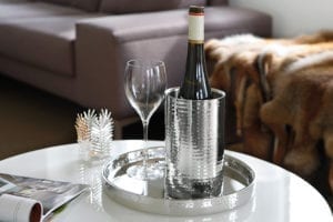 Weinkühler „Kalas" von Fink-Living, Edelstahl, silberfarben, Flaschenkühler, Durchmesser 11cm 2
