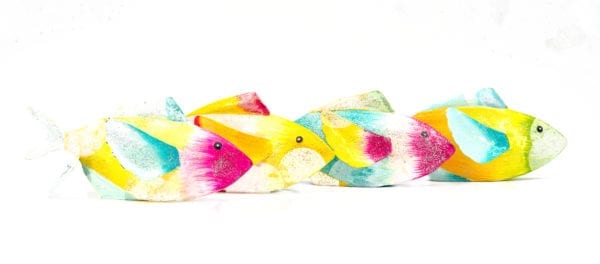 Fische Größe M, freistehend, verschiedene Farben, 30cm x 13cm, Handarbeit, von Kunstgewerbe Pape 1