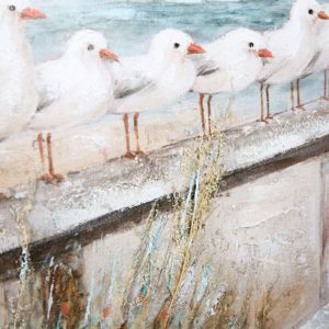 Gemälde „Seaside" auf Leinwand, handgemalt, von Gilde 3,5x60x60cm 6