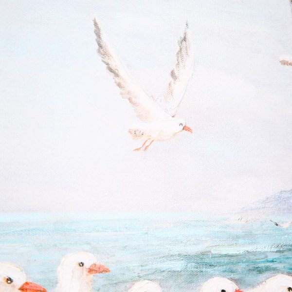 Gemälde „Seaside" auf Leinwand, handgemalt, von Gilde 3,5x60x60cm 4