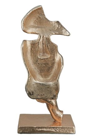 Skulptur „Nostro“ champagnerfarben, von Gilde, Aluminium, 15x15x33cm 9