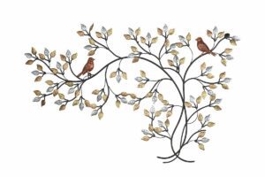 Wandrelief Baum mit Vögeln