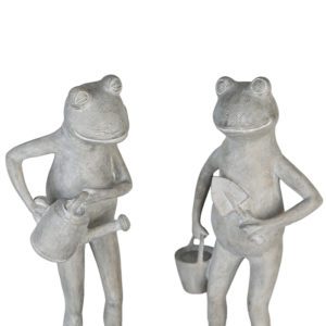 Figur "Gartenfrosch" im 2er Set, Polyresin, Höhe 48cm, Handarbeit, von Gilde 4