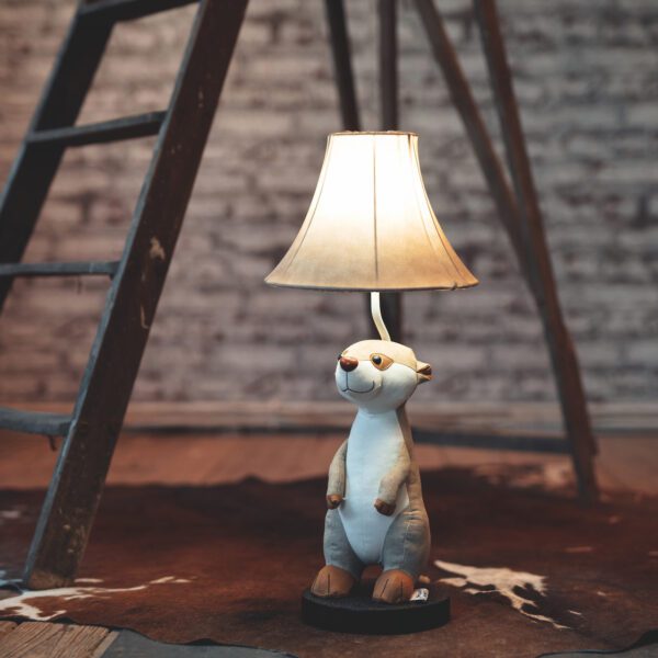 Lampe "Eddie" Das lustige Erdmännchen, Handarbeit, H61cm, von Happy Lamps 1