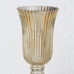 Windlicht „Manou", 3tlg. Set aus lackiertem Glas, goldfarben und transparent 11
