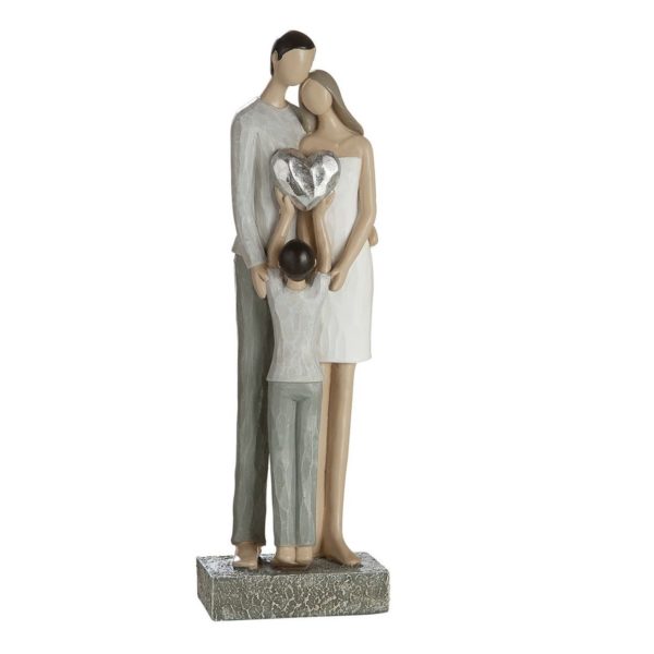 Skulptur „Eltern mit Sohn“, Höhe 25cm, von Gilde 1
