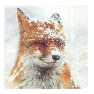 Lunchservietten Winter fox