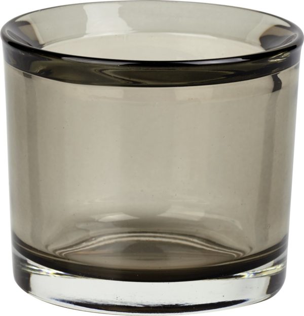 Teelichthalter „Glass Cup“, grau, Glas, von Ihr Ideal Home Range GmbH, Ø 9 x H 8 cm 1